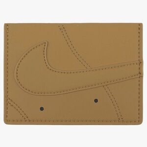 Nike Air Force 1 Unisex Slim Card Wallet Wheat/Wheat Leather Icon Swoosh
